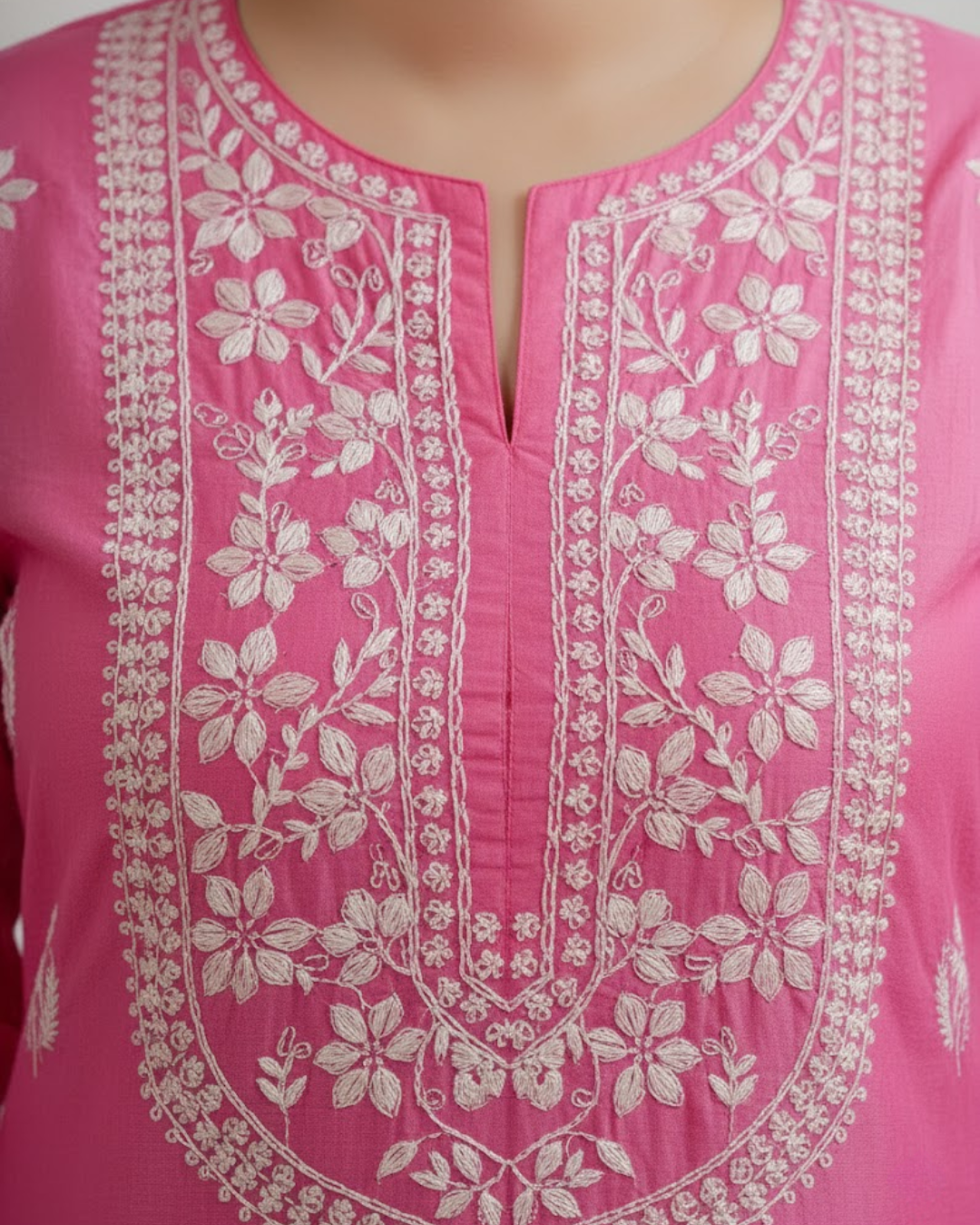 Dark Pink Chanderi Kurta