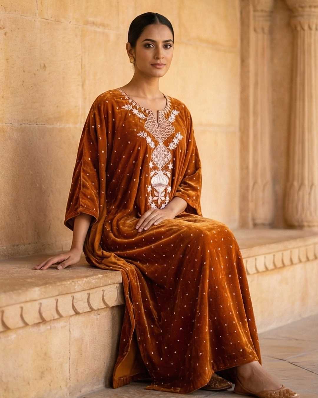 Velvet Brown Kaftan