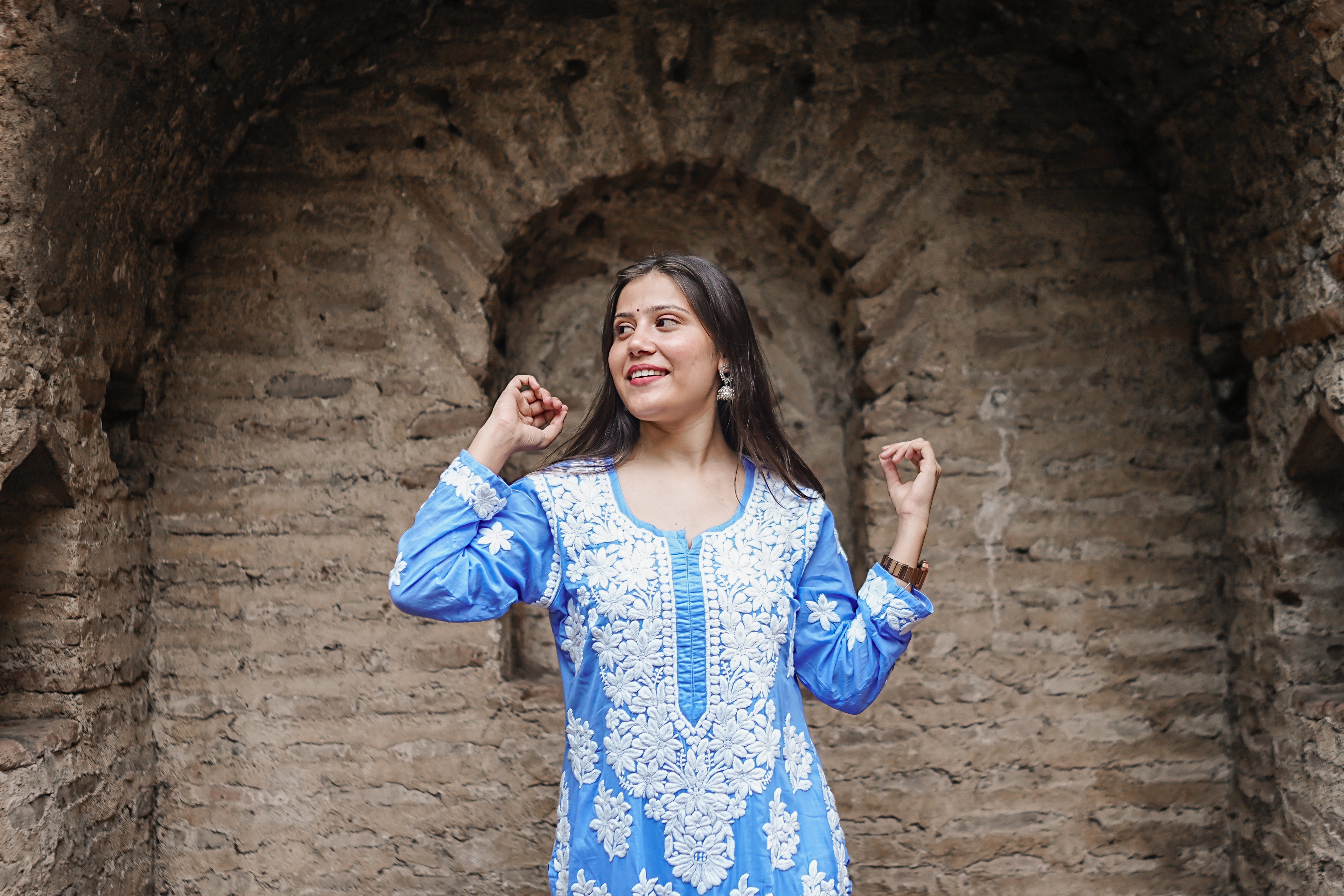 Blue Cotton Kurti