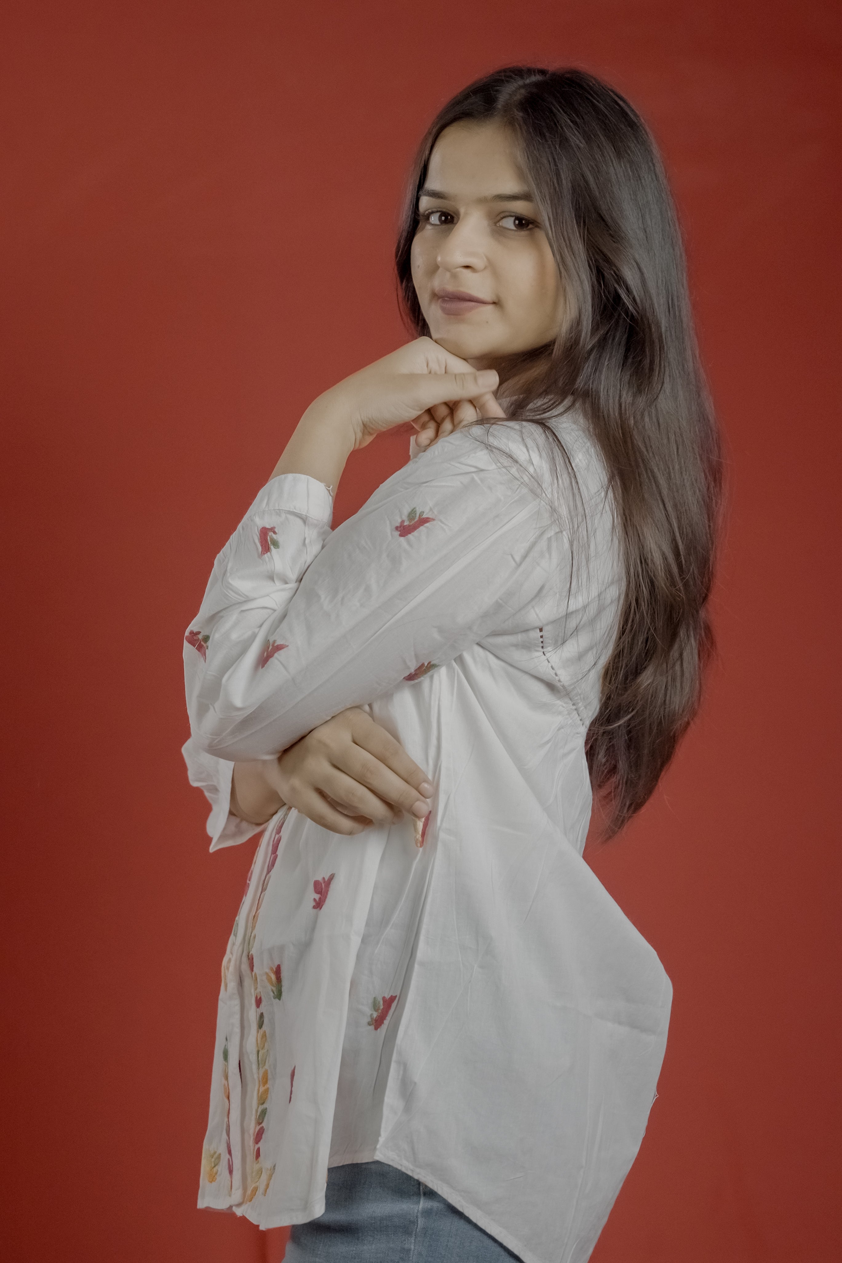 Multicolour Chikankari Shirt