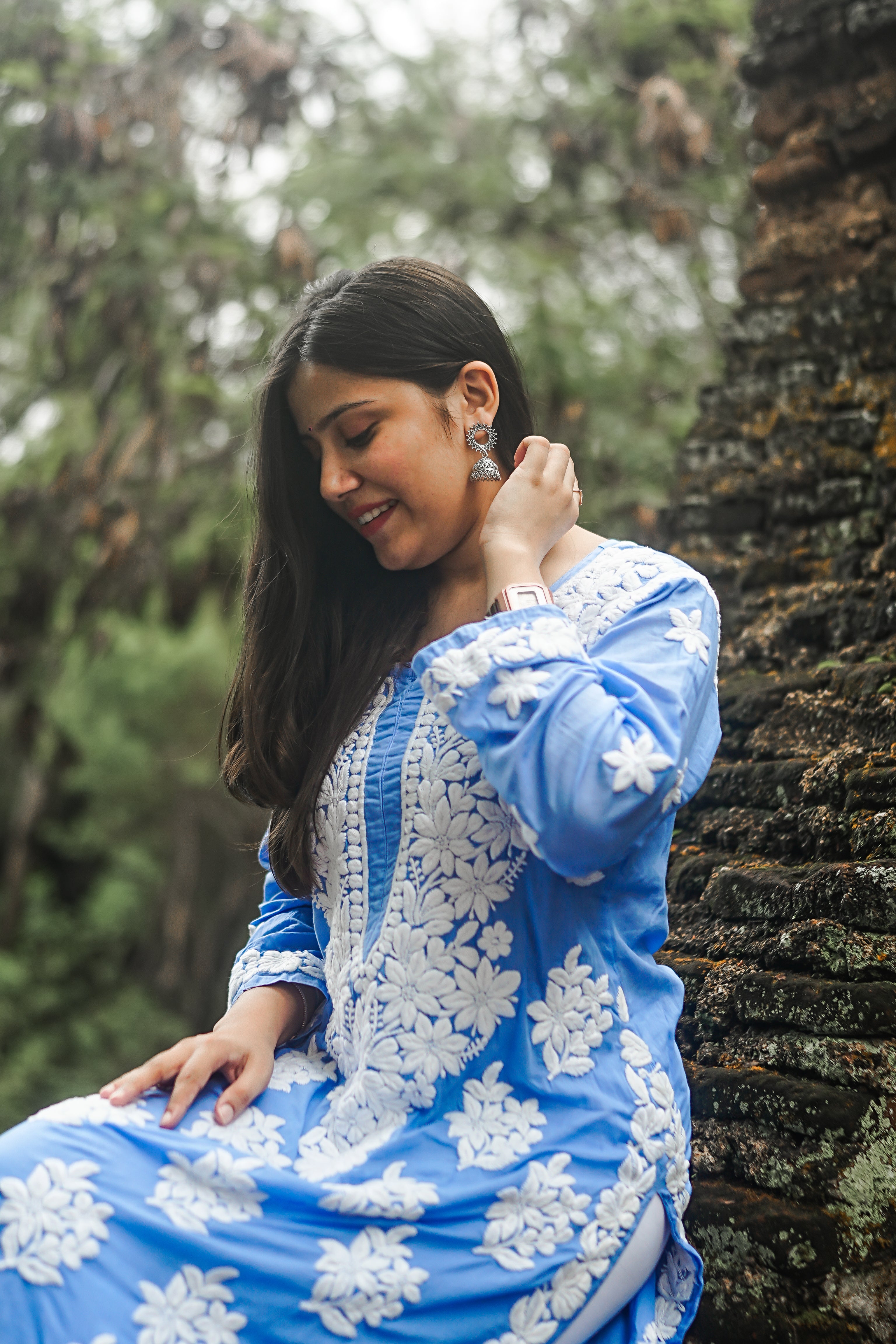 Blue Cotton Kurti