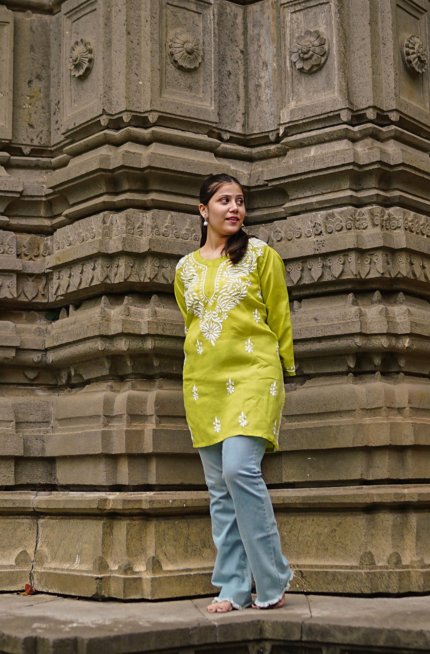 Green Short Kurti