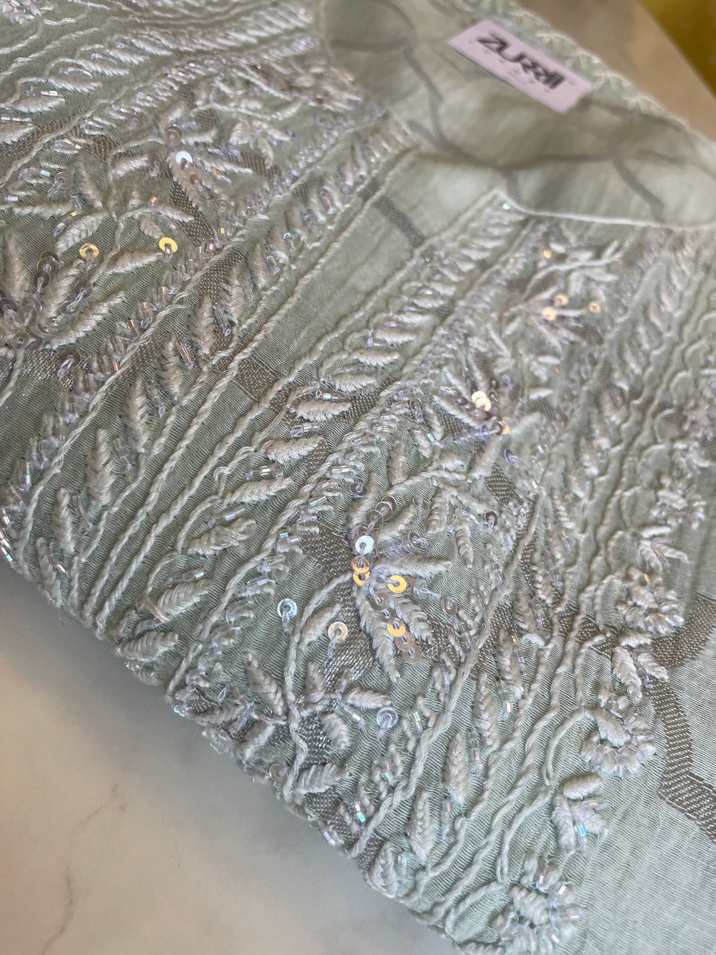 Pantone Hint of Mint Chikankari Suit Set