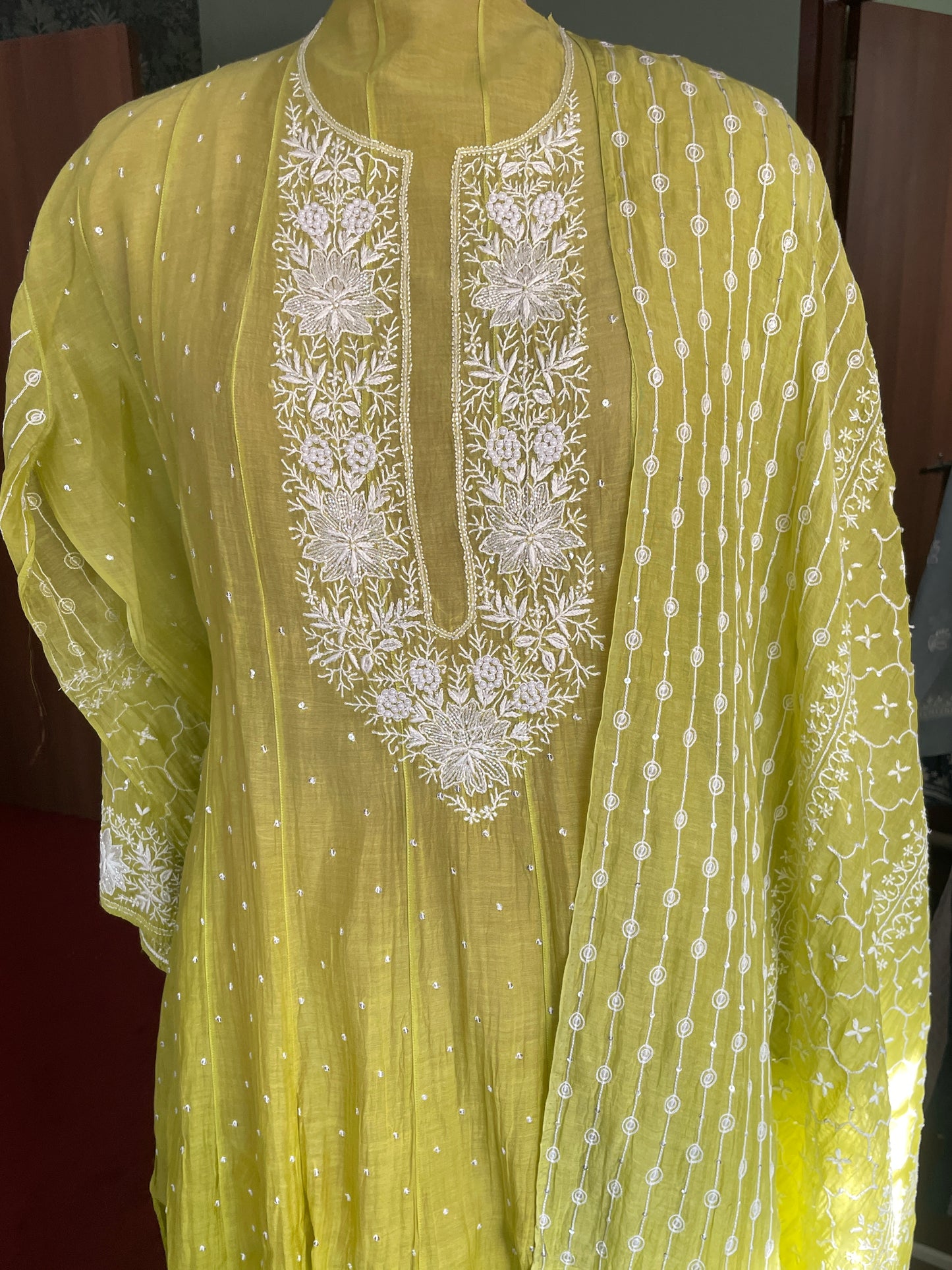 Light Green Chikankari Suit Set