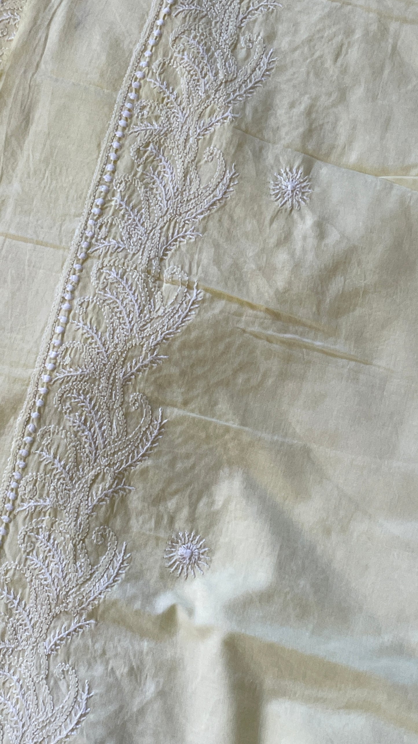 Pure Cotton Chikankari Unstitched Suit Set