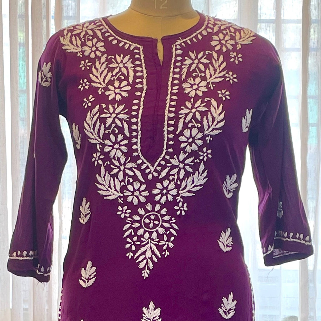 Purple Rayon Long Kurti
