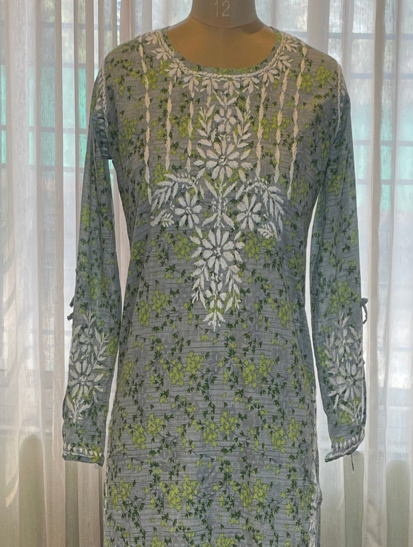 Mulmul dori sleeves kurti set