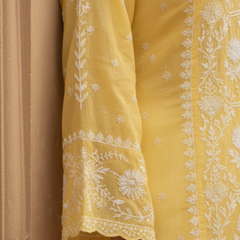 Pantone Yellow Balloon Semistitched Suit Set