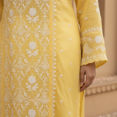 Pantone Yellow Balloon Semistitched Suit Set