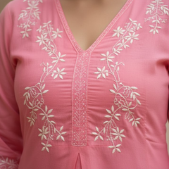 Pink Readymade Cotton Co-ord Set