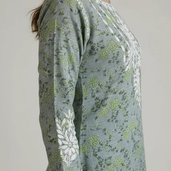Green Mulmul Dori Sleeves Kurti Set