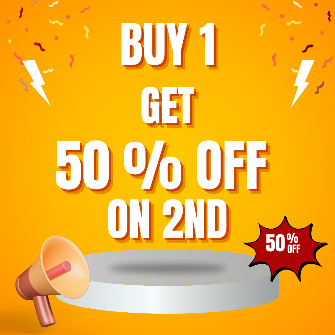 Buy 1 Get 2nd at 50% off