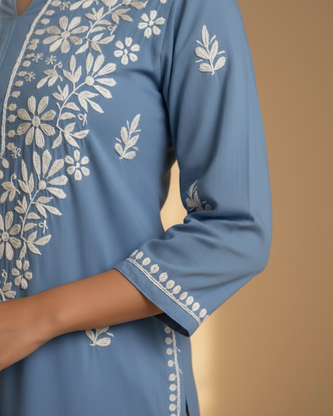 Blue Rayon Long Kurti