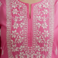 Dark Pink Chanderi Kurta