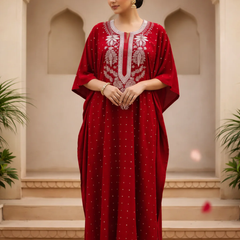 Velvet Red Kaftan