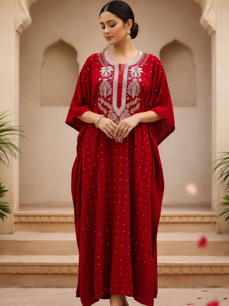 Velvet Red Kaftan