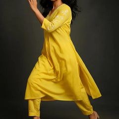 Yellow Readymade Cotton Co-Ord Set