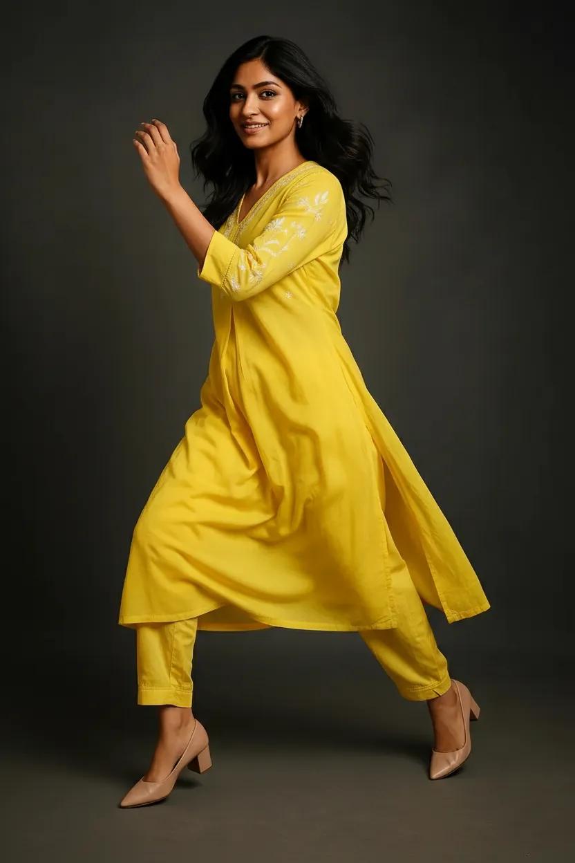 Yellow Readymade Cotton Co-Ord Set