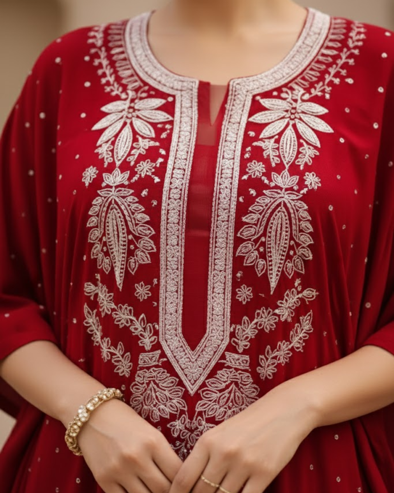 Velvet Red Kaftan