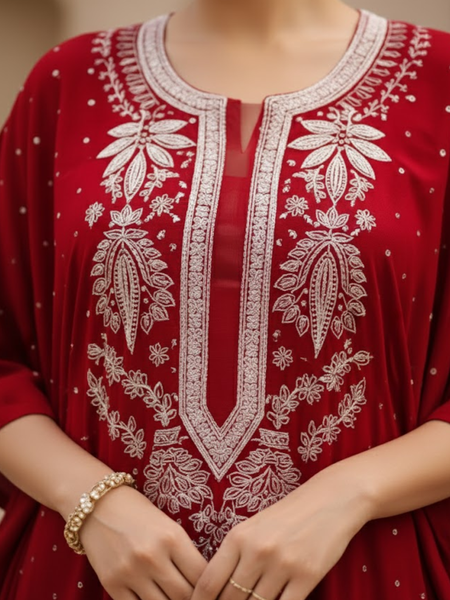 Velvet Red Kaftan