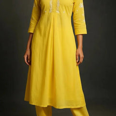 Yellow Readymade Cotton Co-Ord Set