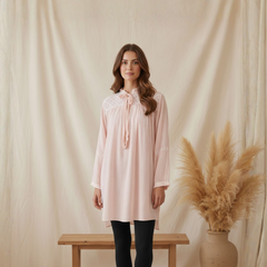 Asymetrical Semistitched Chikankari Short Kurti