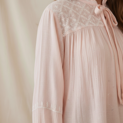 Asymetrical Semistitched Chikankari Short Kurti