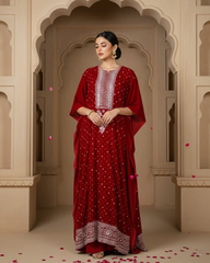 Velvet Red Kaftan