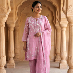 Begum Mulchanderi Readymade Suit Set