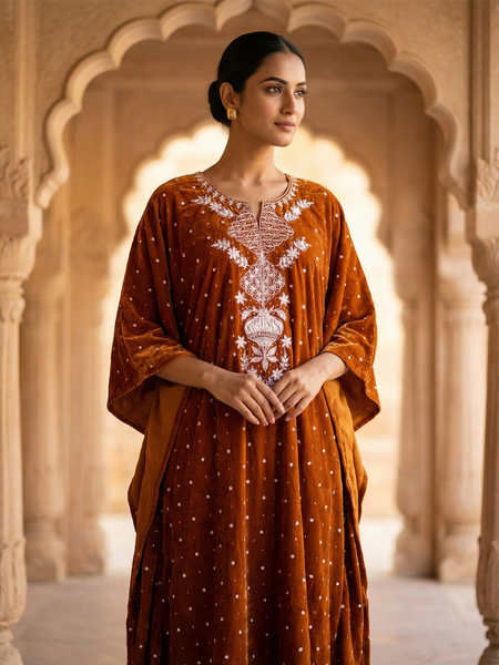 Velvet Brown Kaftan