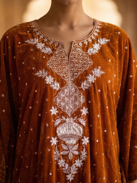 Velvet Brown Kaftan