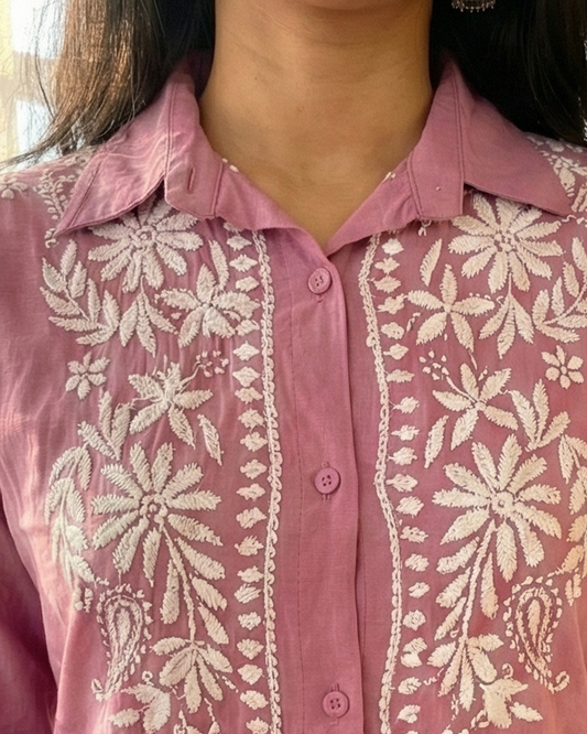 Dusk Pink Modal Shirt