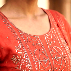 Nazaarat Mulchanderi Unstitched Suit With Mukaish Work