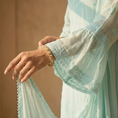 Viscose Georgette Aqua Blue Garara Set