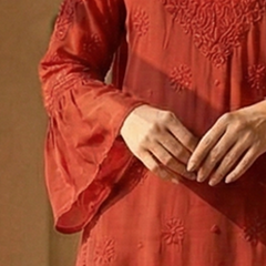 Readymade Viscose Georgette Red Garara Set