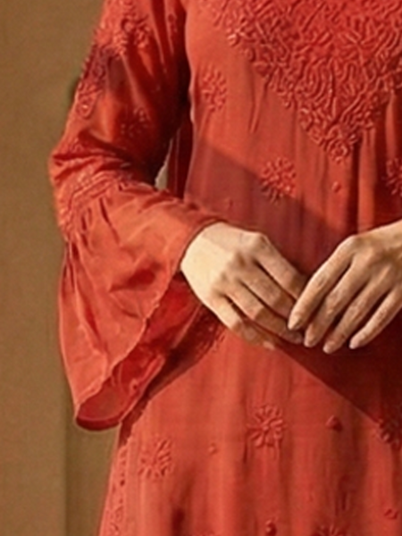 Readymade Viscose Georgette Red Garara Set