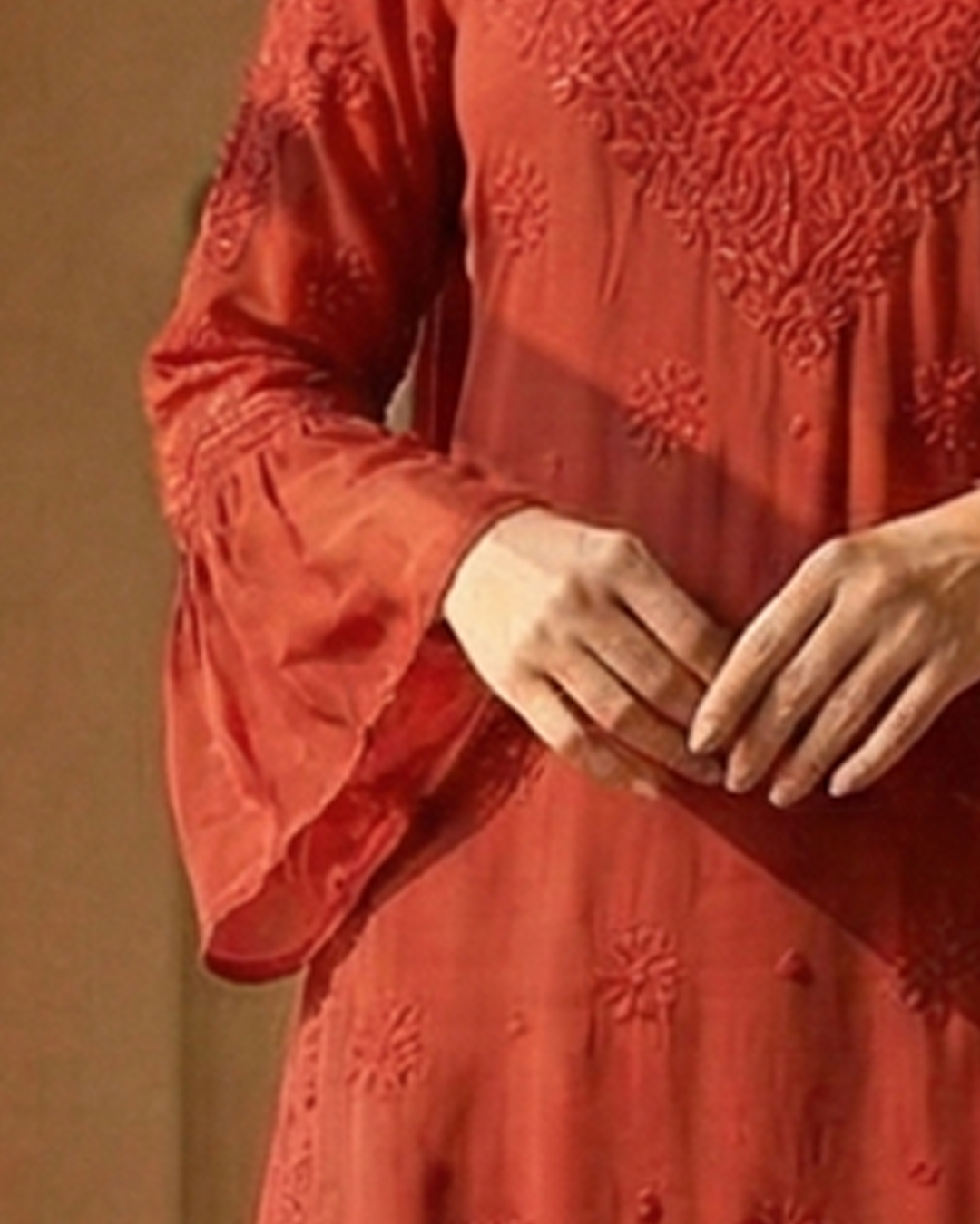 Readymade Viscose Georgette Red Garara Set