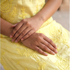 Royale Yellow Muslin Sleeveless Kurta