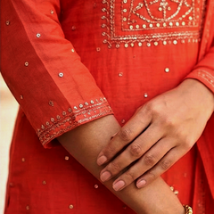 Nazaarat Mulchanderi Unstitched Suit With Mukaish Work