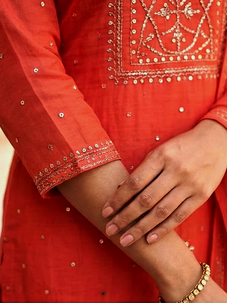 Nazaarat Mulchanderi Unstitched Suit With Mukaish Work