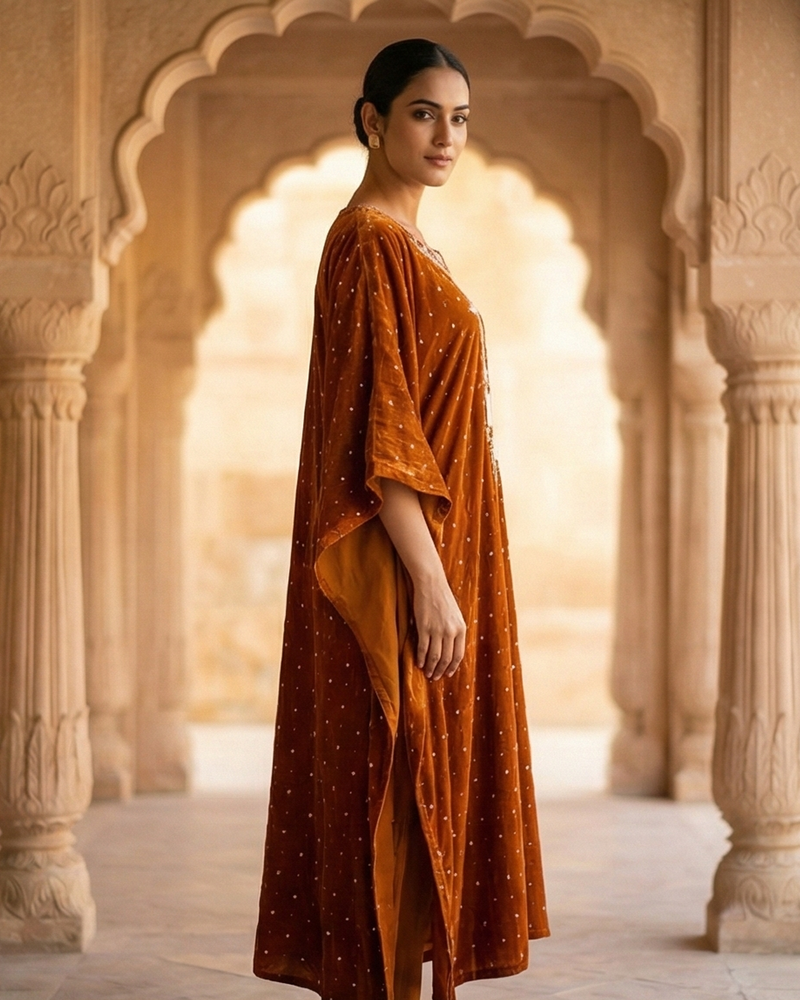 Velvet Brown Kaftan