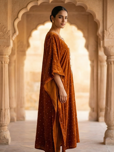 Velvet Brown Kaftan