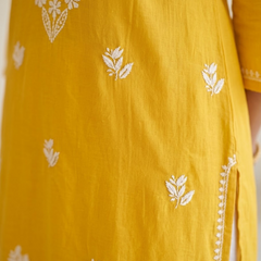 Yellow Rayon Long Kurti