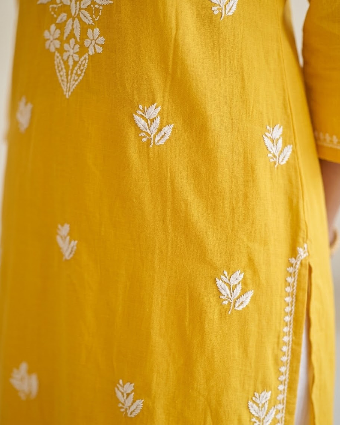 Yellow Rayon Long Kurti