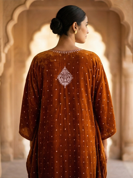 Velvet Brown Kaftan