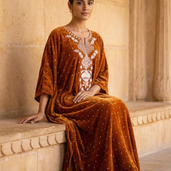 Velvet Brown Kaftan