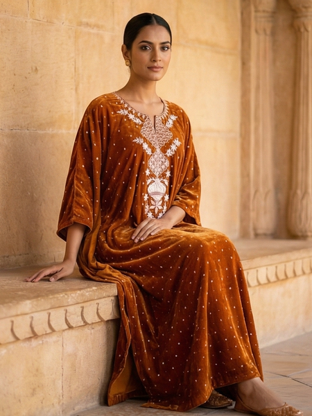 Velvet Brown Kaftan