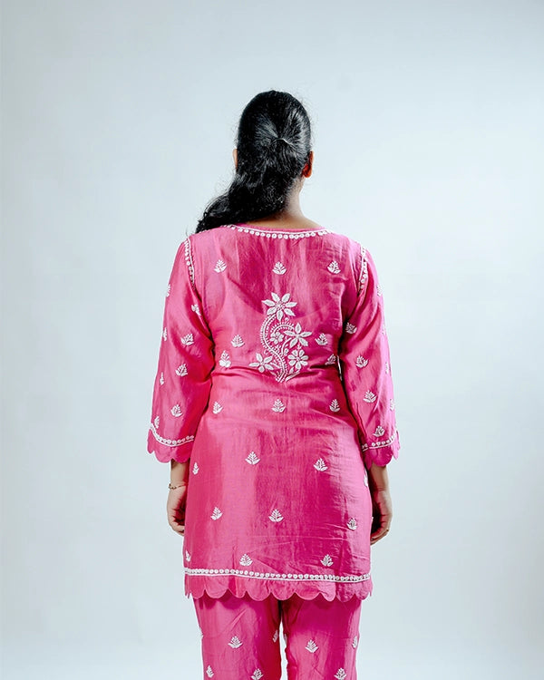 Pink Muslin Co-ord Set