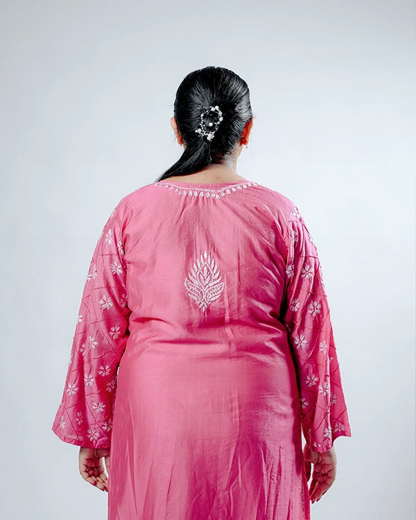Dark Pink Chanderi Kurta