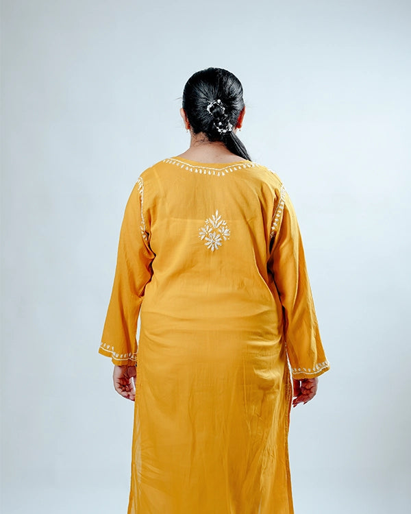 Cotton Kurta With Jaal